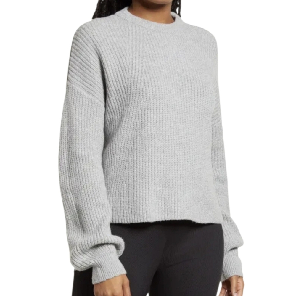 NWOT BP Gray Ribbed Women's Cropped Sweater